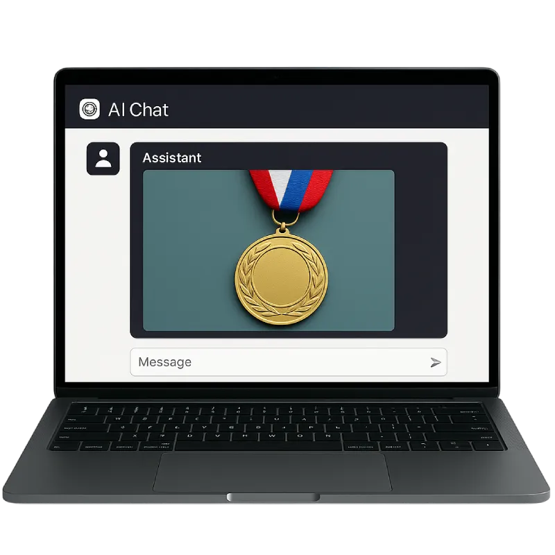 AI chat aranyérem képpel