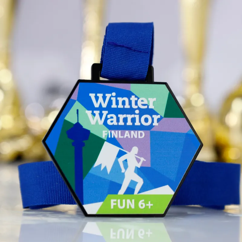 Hatszögletű Winter Warrior érem Finnország számára, FUN 6+ kategória